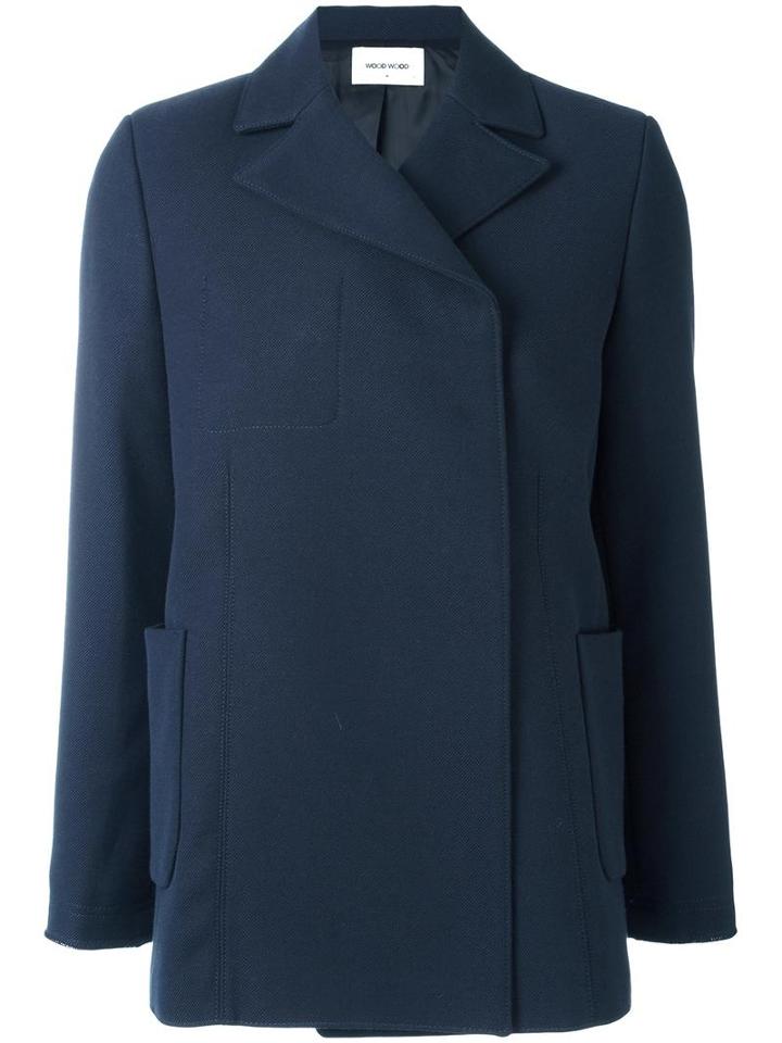 Wood Wood 'melinda' Jacket, Women's, Size: 42, Blue, Cotton/polyester/viscose/virgin Wool
