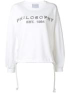 Philosophy Di Lorenzo Serafini Rope And Logo Sweatshirt - White