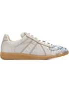 Maison Margiela Replica Sneakers, Men's, Size: 8, Grey, Lamb Skin/calf Leather/rubber