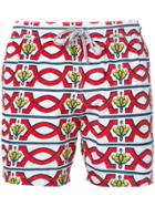 Capricode Geometric Print Swim Shorts - White
