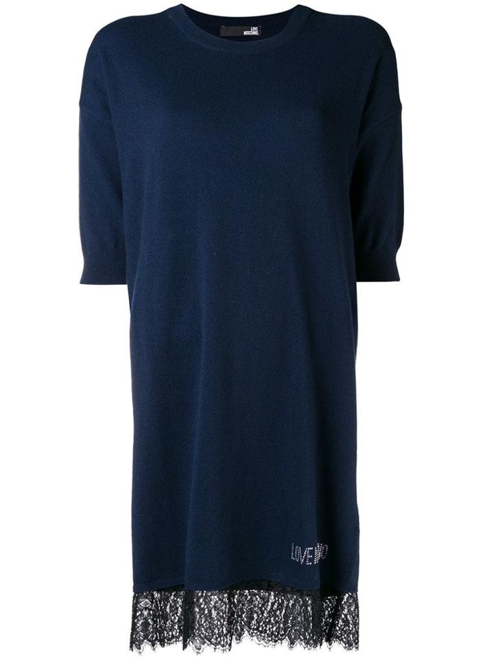 Love Moschino Short Sweater Dress - Blue