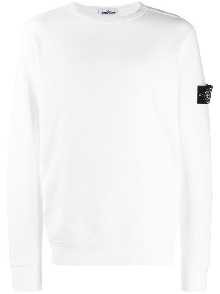 Stone Island Welt Detail Jumper - White