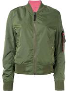 Alpha Industries Plain Bomber Jacket, Women's, Size: Medium, Green, Nylon