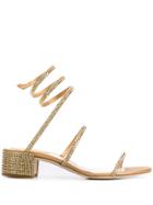 René Caovilla Cleo Stud-embellished Sandals - Brown
