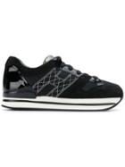 Hogan Stitched H Sneakers - Black