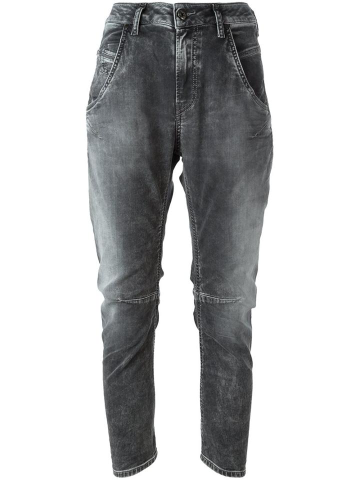 Diesel Fayza Boyfriend Jeans, Women's, Size: 23, Grey, Cotton/polyester/spandex/elastane
