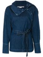 Stella Mccartney - Denim Wrap Jacket - Women - Cotton/spandex/elastane - 42, Blue, Cotton/spandex/elastane