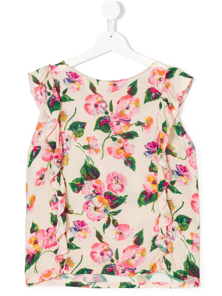 Bellerose Kids Floral Ruffled Blouse - Multicolour