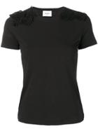 Dondup Lace-detail Fitted T-shirt - Black