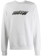 Msgm Racer Logo Sweatshirt - Grey