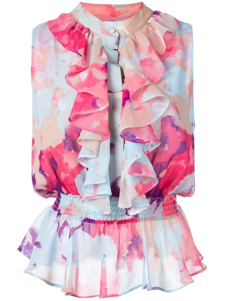 Misa Los Angeles Floral Blouse - Blue