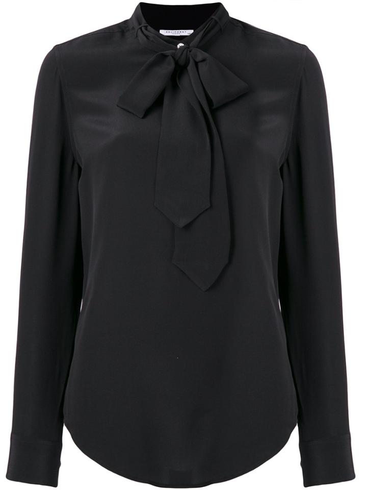 Equipment Pussy Bow Blouse - Black