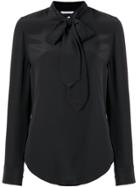 Equipment Pussy Bow Blouse - Black