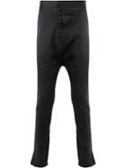 Cedric Jacquemyn Pinstripe Drop Crotch Trousers - Black