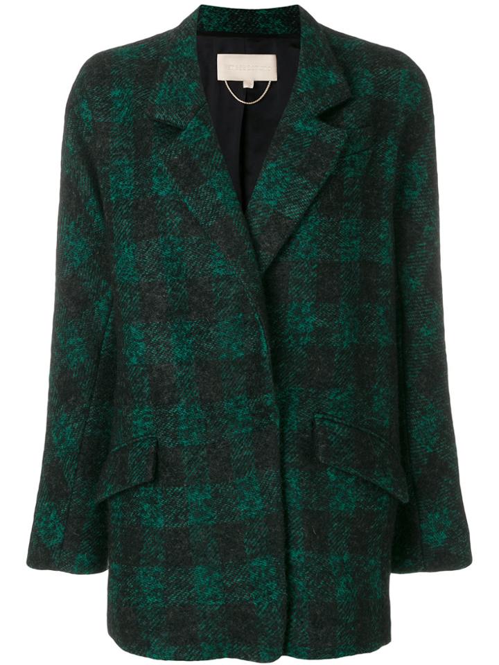 Vanessa Bruno Check Fitted Coat - Green