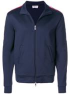 Moncler Side Stripe Zip Front Jacket - Blue