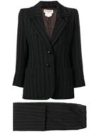 Yves Saint Laurent Pre-owned Pinstriped Skirt Suit - Black