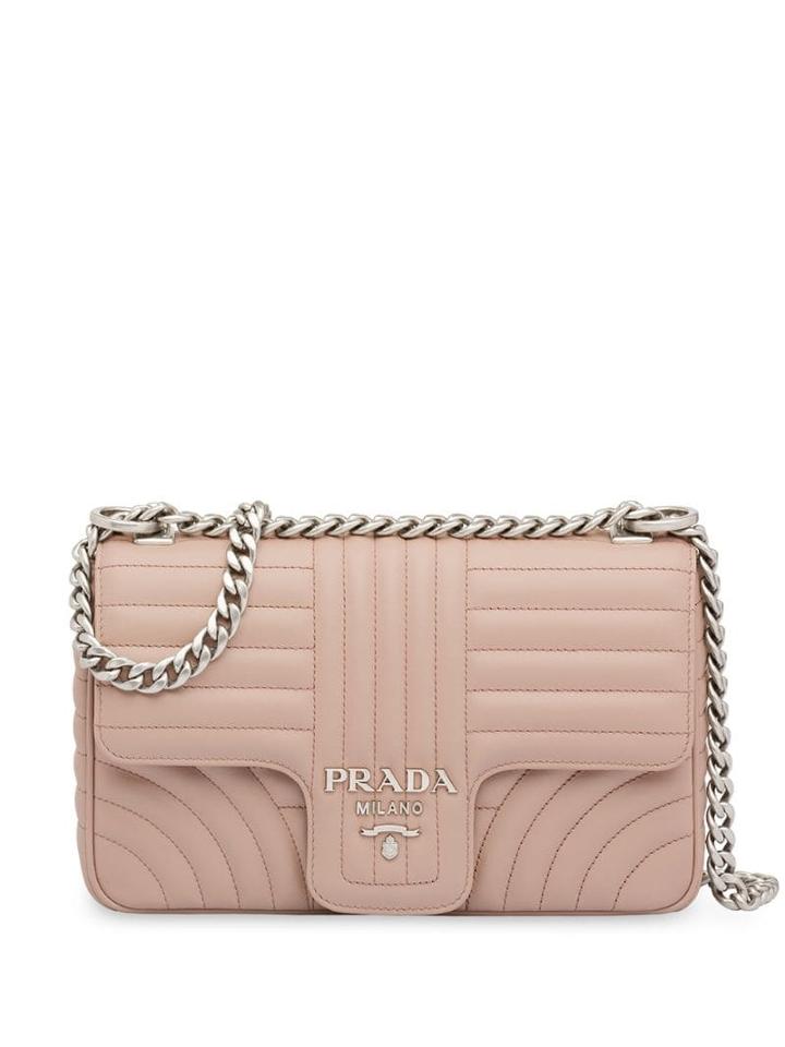 Prada Diagramme Medium Shoulder Bag - Pink