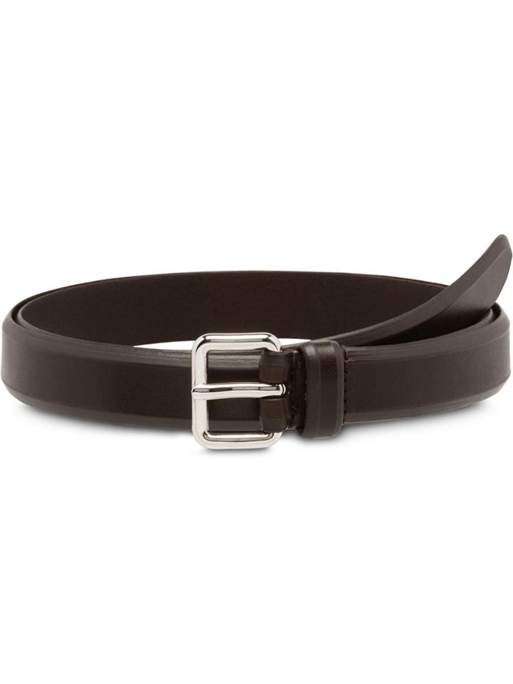 Prada Polished Buckle Belt - Brown