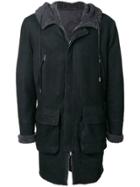 Desa 1972 Hooded Shearling Coat - Blue