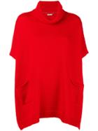 Ermanno Scervino Oversized Short-sleeve Sweater - Red