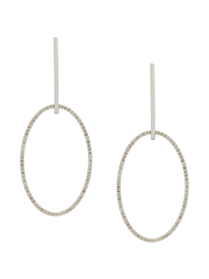 Ileana Makri Empty Mirror Earrings - Metallic