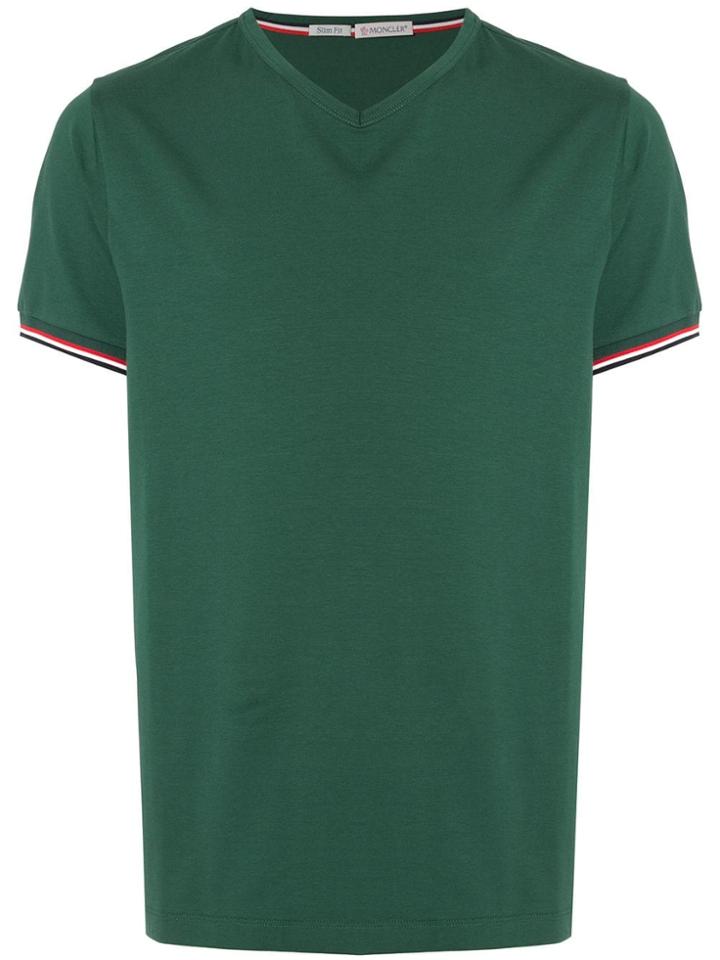 Moncler Striped Sleeve T-shirt - Green