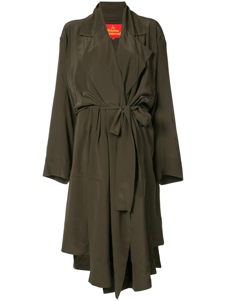 Vivienne Westwood Red Label - 'gabelle' Coat - Women - Silk - S, Brown, Silk