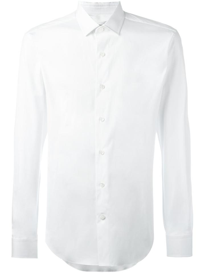 Ermanno Scervino Classic Shirt, Men's, Size: 48, White, Cotton/spandex/elastane