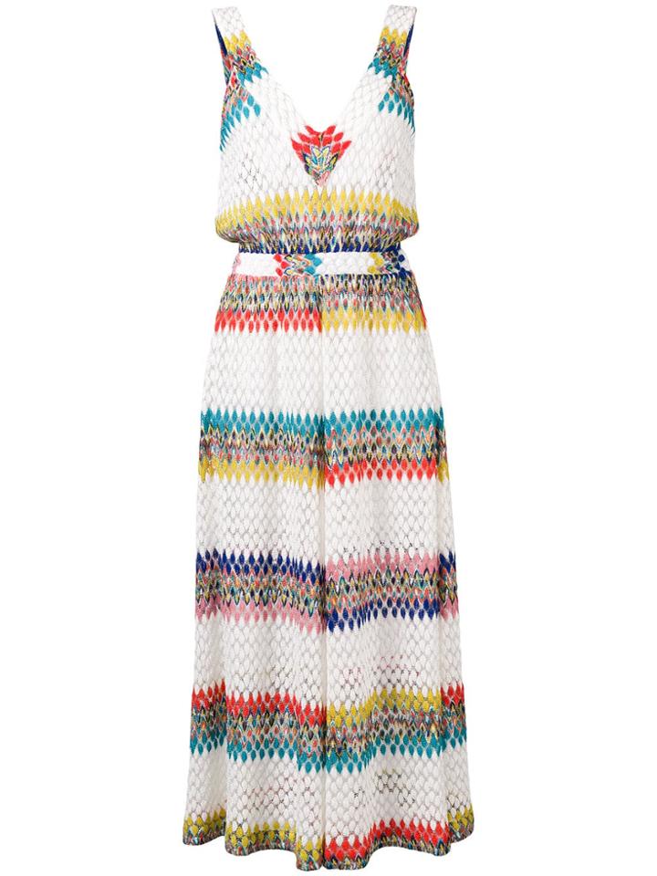 Missoni Mare Striped Knit Jumpsuit - White