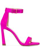 Stuart Weitzman Square Sandals - Pink & Purple