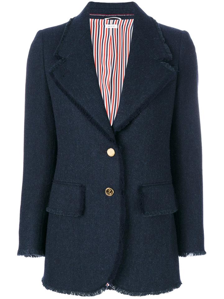 Thom Browne Button Up Blazer - Blue