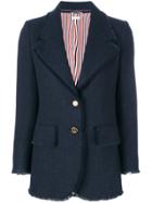 Thom Browne Button Up Blazer - Blue
