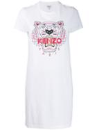 Kenzo Tiger Logo T-shirt Dress - White