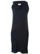 Maison Margiela Suspender Hook Midi Dress, Women's, Size: 42, Blue, Polyester