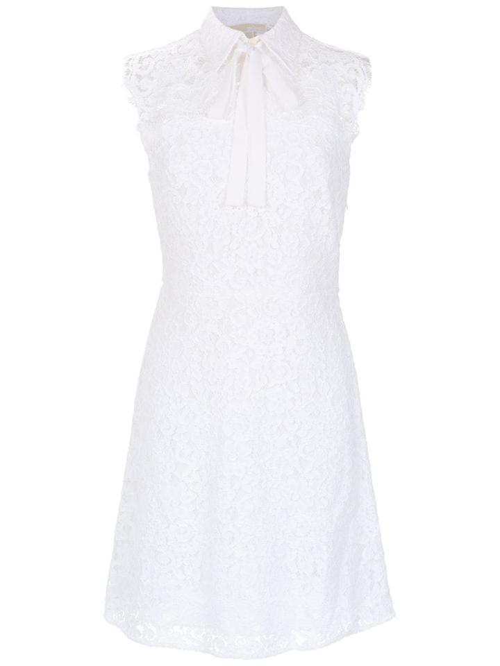 Michael Michael Kors Sleeveless Floral Lace Dress - White