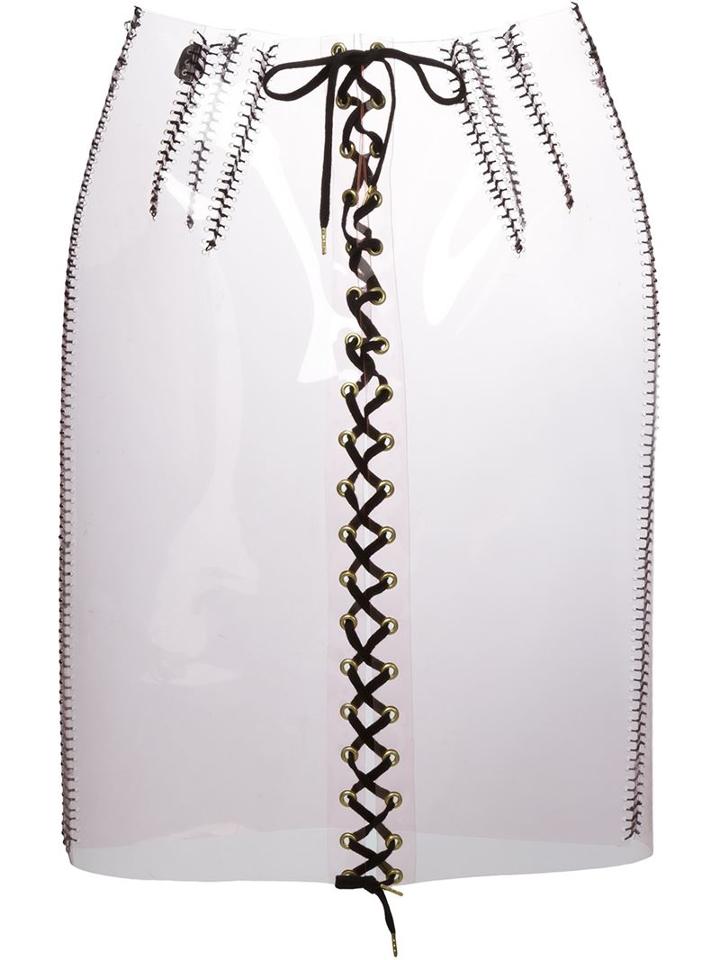 Sibling Transparent Lace-up Skirt