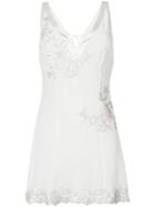 La Perla - Embroidered Slip Top - Women - Silk/spandex/elastane - 1, White, Silk/spandex/elastane