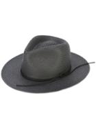 Rag & Bone - Packable Straw Fedora Hat - Women - Paper/polyester - M, Women's, Grey, Paper/polyester