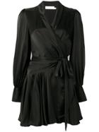 Zimmermann Short Wrap Dress - Black