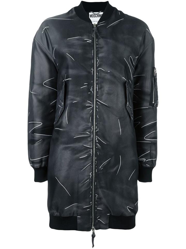 Moschino Trompe-l'oeil Print Bomber Coat