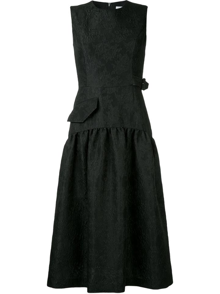 Le Ciel Bleu Floral Jacquard Dress - Black