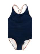 Burberry Kids Classic Swimsuit, Girl's, Size: 12 Yrs, Blue