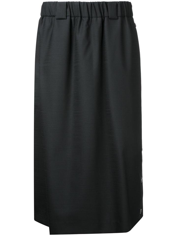 Moohong Skirt Front Shorts, Men's, Size: 46, Black, Wool