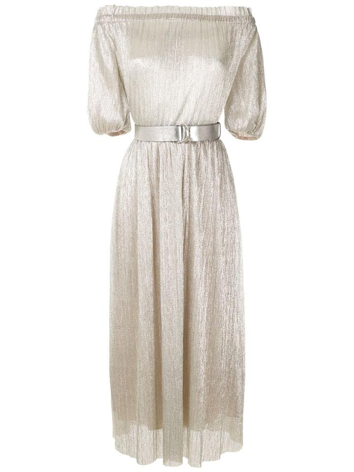 Nk Off The Shoulder Midi Dress - Metallic
