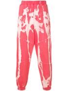 Mirror By Paura Splatter Print Track Pants - Red