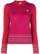 Kenzo Embroidered Tiger Jumper - Pink & Purple