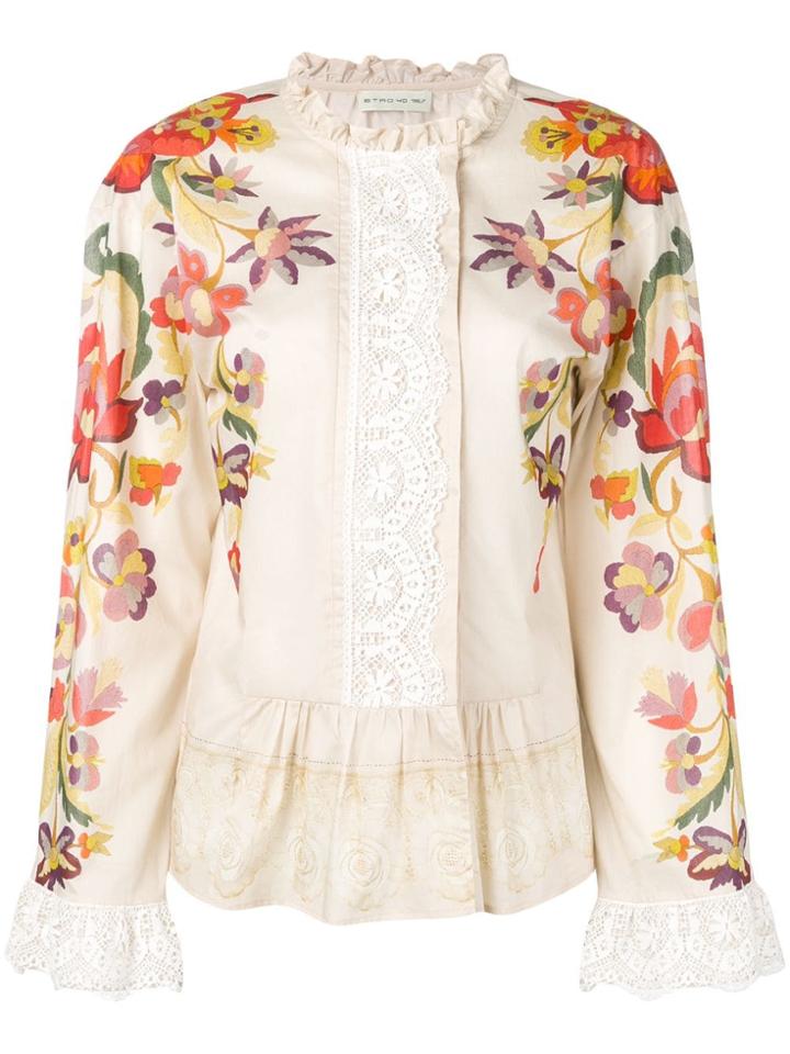 Etro Floral Patterned Blouse - Neutrals