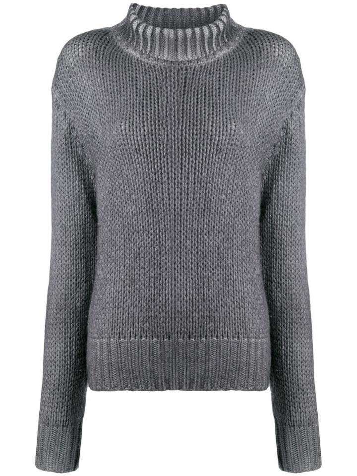 Aragona Rollneck Knit Sweater - Grey