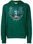 Kenzo Tiger Logo Embroidered Hoodie - Green